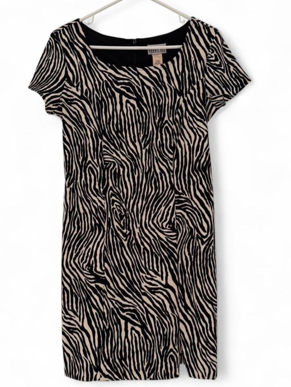 Vintage Zebra Print Shift/Bodycon Dress 🦓✨ - Size 8